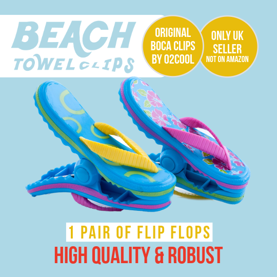 Flip Flops - Pink Flowers - BOCA Beach Towel Clips