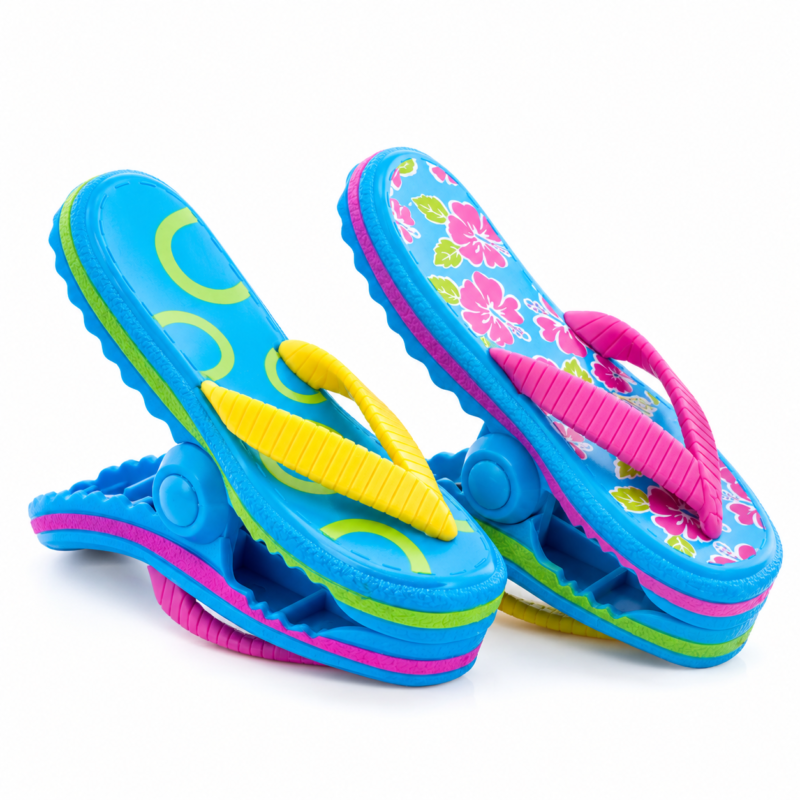 beach towel clips flip flops originals pink flowers