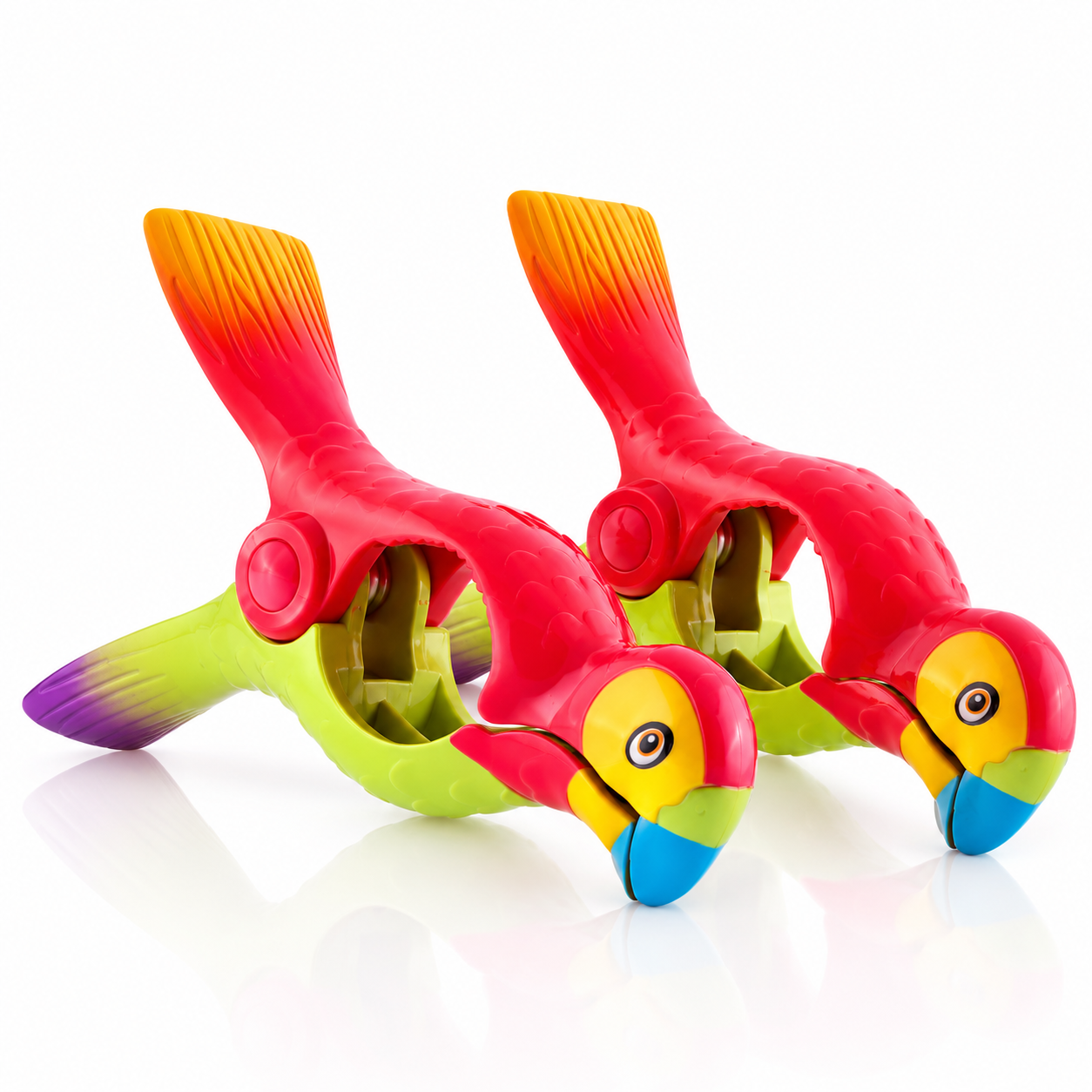 beach towel clips parrots