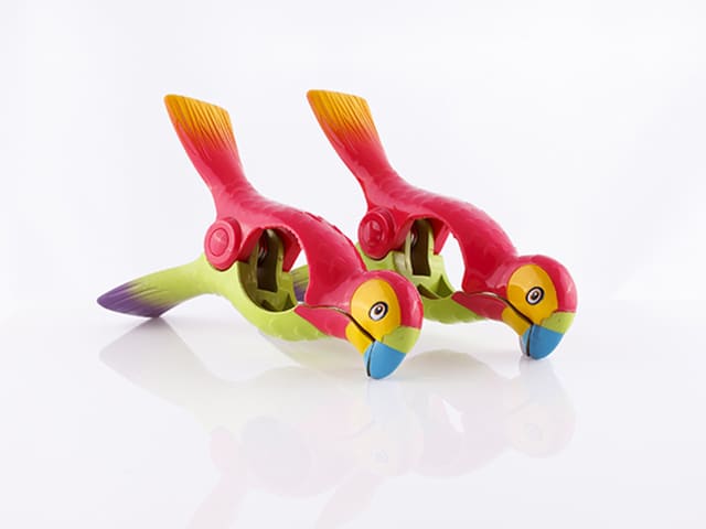 Parrots Beach Towel Clips